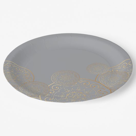 Luxury Mandala 49 Pappteller (Schrägansicht)