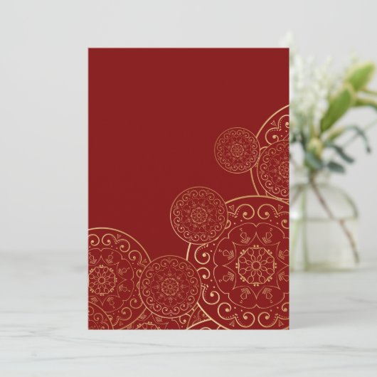Luxury Mandala 50 Dankeskarte (Stehend Vorderseite)