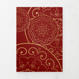 Luxury Mandala 50 Dreifach Gefaltete Urlaubskarte