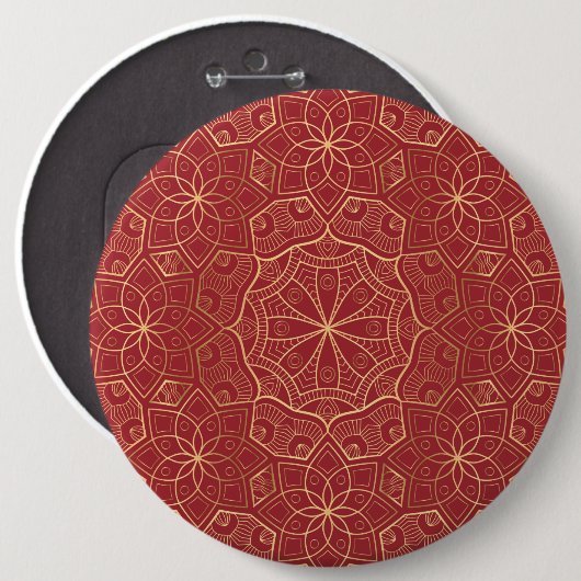 Luxury Mandala 6 Button (Vorne & Hinten)