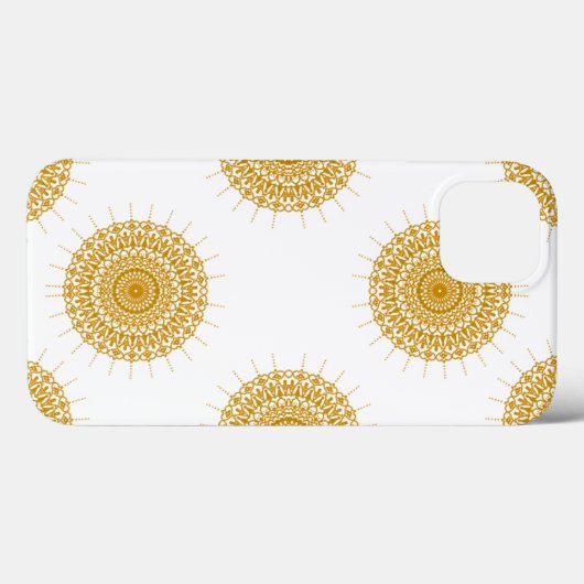 Luxury Mandala Pattern iPhone Case 13 (Rückseite (Horizontal))