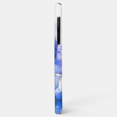 Luxury Marble Blue Silver Glitzer Case-Mate iPhone Hülle (Hinten/Links)