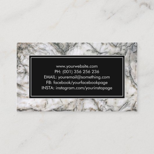 Luxury Marble Camera Shutter Fotograf Visitenkarte (Rückseite)