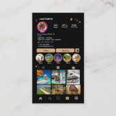 LUXURY Marble Instagram QR Code Visitenkarte (Vorderseite)