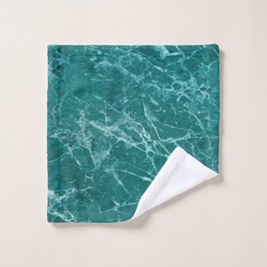 Luxury Marine Marmor Mit Monogramm Badhandtuch Set (Waschlappen)
