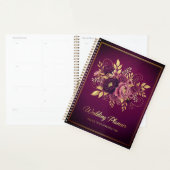 Luxury Maroon & Gold Wedding Planner Book Planer (Anzeige)