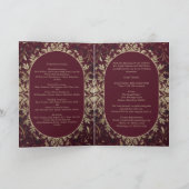 Luxury Maroon und Silver Hindu Indian Wedding Einladung (Innenseite)