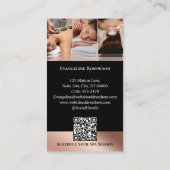 Luxury Med Spa Wellness Arch Luxe Photo Black Rose Visitenkarte (Rückseite)