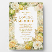 Luxury Mediterranean Lemons & Flowers Memorial Fotoplatte (Vorderseite)