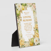 Luxury Mediterranean Lemons & Flowers Memorial Fotoplatte (Seite)