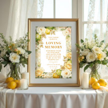 Luxury Mediterranean Lemons & Flowers Memorial