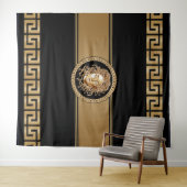 Luxury Medusa Gold Tapestry Wandteppich (Beispiel (Horizontal))