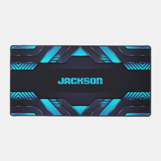 Luxury Metallic Blue Background Schreibtischunterlage (Vorderseite)