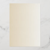 Luxury Metallic Gold Floral Save The Date Card Folieneinladung (Rückseite)