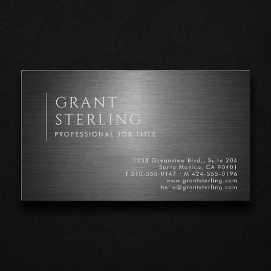 Luxury Metallic Professional Visitenkarte