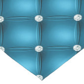 Luxury Mid Blue Diamond gepolstertes Muster Kurzer Tischläufer (Ecke)