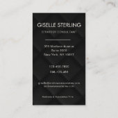 Luxury Minimal Black Professional Photo Visitenkarte (Rückseite)