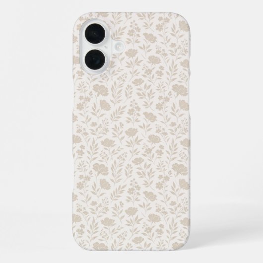 Luxury Minimal Botanical Pattern iPhone Hülle (Rückseite)