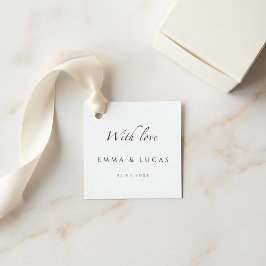 Luxury Minimal  | Elegant Modern Wedding Favor Tag Geschenkanhänger