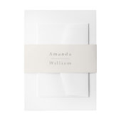 Luxury Minimal Ivory Wedding Belly Band (Vorderseite Beispiel)