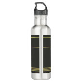 Luxury minimal Modern monogram Edelstahlflasche (Rückseite)