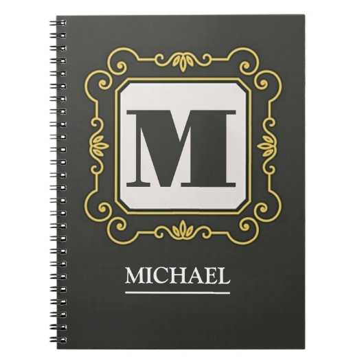 Luxury minimal Modern monogram Notizblock (Vorderseite)