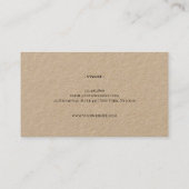 Luxury Minimal Monogram Black Ivory Chic Stylish Visitenkarte (Rückseite)