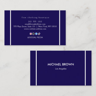 Luxury Minimalist Ivory Boutique Business Card Visitenkarte