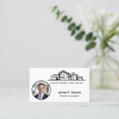 Luxury Minimalist Real Estate Chic Professional Visitenkarte (Stehend Vorderseite)