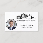 Luxury Minimalist Real Estate Chic Professional Visitenkarte (Vorderseite)