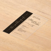 Luxury Minimalist Typography Wedding  Acryleinladungen (Ablage )