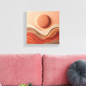 Luxury Modern 3D Abstract  - Layered Hill Leinwanddruck (Insitu (Wohnzimmer))