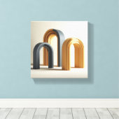 Luxury Modern 3D Arches Art - Minimalist Geometric Leinwanddruck (Insitu (Holzboden))