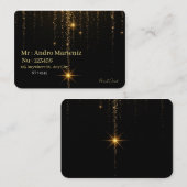 Luxury Modern Black and Gold Professional Business Visitenkarte (Vorne/Hinten)