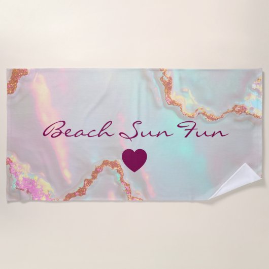 Luxury Modern Blush Pink Soft Mint Gold Collection Strandtuch (Vorderseite)