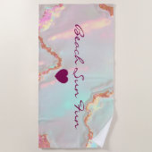 Luxury Modern Blush Pink Soft Mint Gold Collection Strandtuch (Vorderseite)