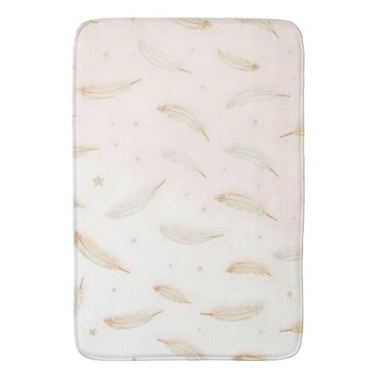 Luxury Modern Feathers Boho Collection Badematte (Vorderseite Vertikal)