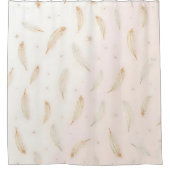 Luxury Modern Feathers Boho Collection Duschvorhang (Vorderseite)