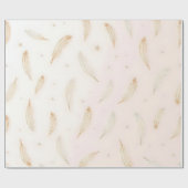 Luxury Modern Feathers Boho Collection Geschenkpapier (Flach)