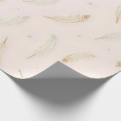 Luxury Modern Feathers Boho Collection Geschenkpapier (Ecke)