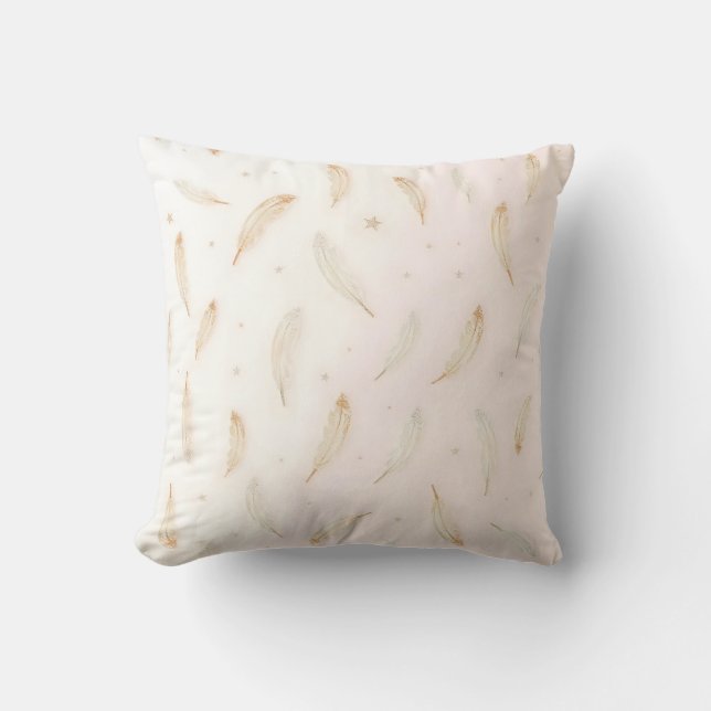 Luxury Modern Feathers Boho Collection Kissen (Vorderseite)