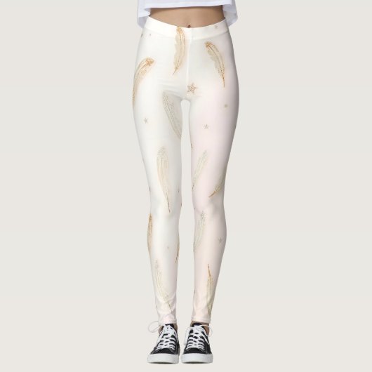 Luxury Modern Feathers Boho Collection Leggings (Vorderseite)
