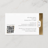 Luxury Modern Gold Arch Monogram Real Estate Photo Visitenkarte (Rückseite)