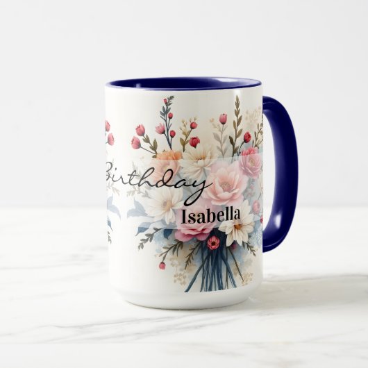 Luxury Modern Wildflowers Beautiful Collection Tasse (VorderseiteRechts)