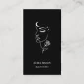 Luxury Mond Schönheitsstudio Elegant Visitenkarte (Vorderseite)