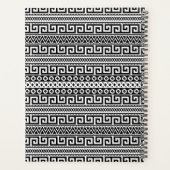 Luxury Monochrome Ancient Greek Aztec Maze Linear Planer (Rückseite)