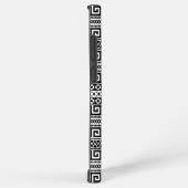 Luxury Monochrome Ancient Greek Aztec Maze Linear  Samsung Galaxy Hülle (Rechte Seite)