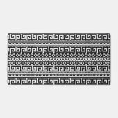 Luxury Monochrome Ancient Greek Aztec Maze Linear Schreibtischunterlage (Vorderseite)