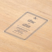 Luxury Monogram Blue Wedding Acryleinladungen (Ablage )