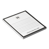 Luxury Monogram Editor Notizblock (angewinkelt)